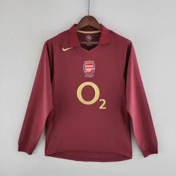 2005-06 アーセナル ホーム 長袖レトロシャツユニフォーム