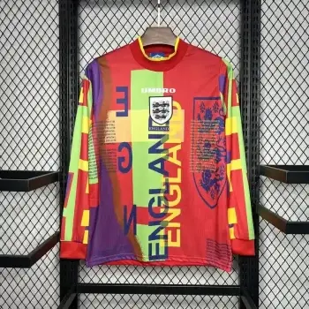 1996 イングランド代表 ゴールキーパー 長袖 レトロ サッカー ユニフォーム