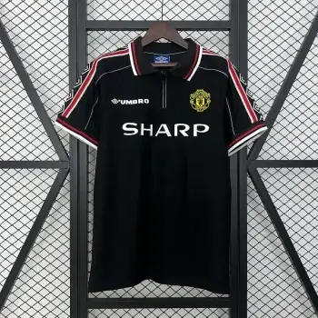 1998-1999 マンチェスター・ユナイテッド ブラック サッカー レトロユニフォーム