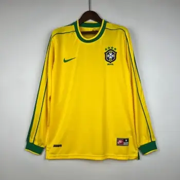 1998年 ブラジル代表 長袖 レトロ サッカー ユニフォーム