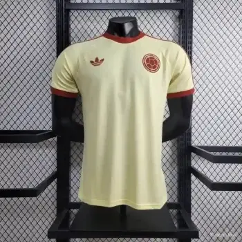 プレイヤーバージョン コロンビア代表 イエロー レトロ サッカー ユニフォーム